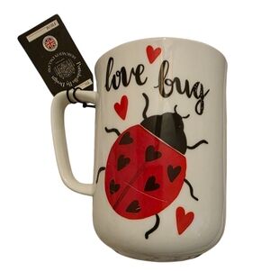 Portobello - ‘Love Bugl 🐞’ mug cup Hearts Bone China NWT 16.oz